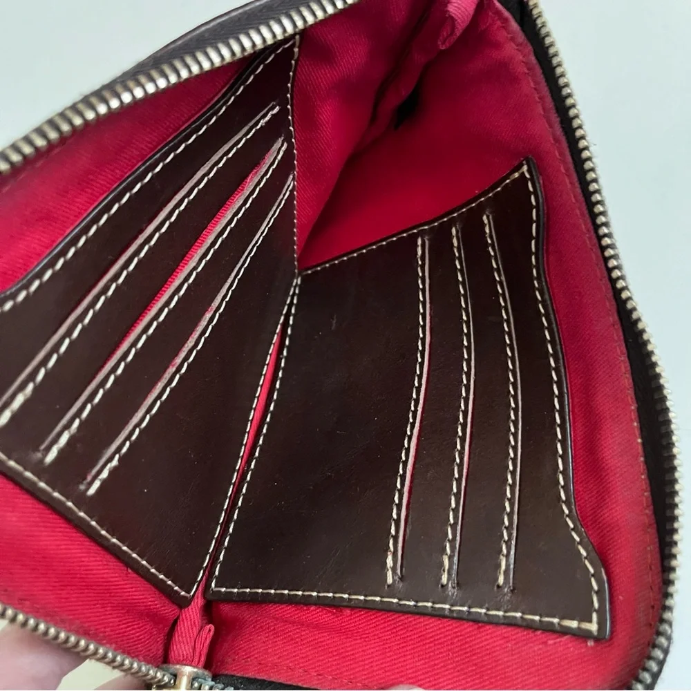 Dooney & Bourke Signature Zip Around Wristlet